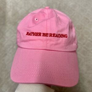 "Rather Be Reading" Embroidered Baseball Cap Womens One Size NWOT